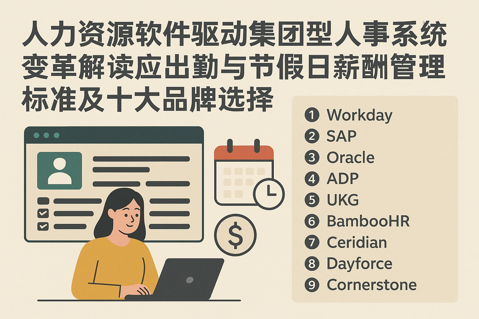 人力资源软件驱动集团型人事系统变革：解读应出勤与节假日薪酬管理标准及十大品牌选择