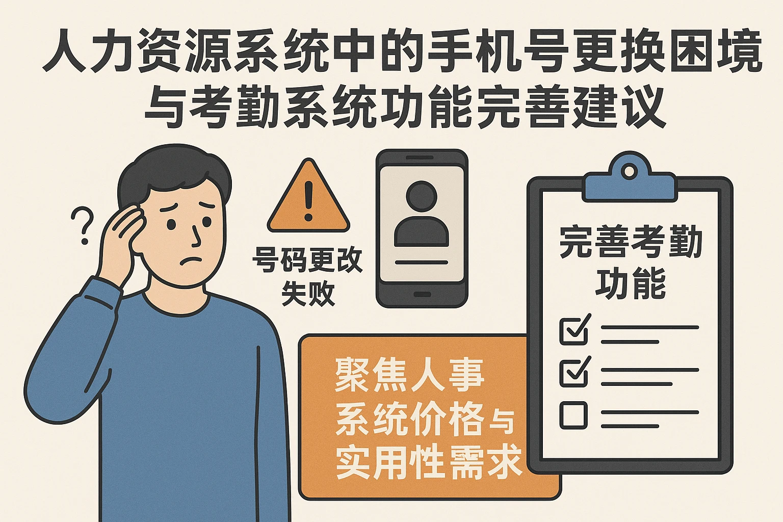 人力资源系统中的手机号码更换困境与考勤系统功能完善建议——聚焦人事系统价格与实用性需求