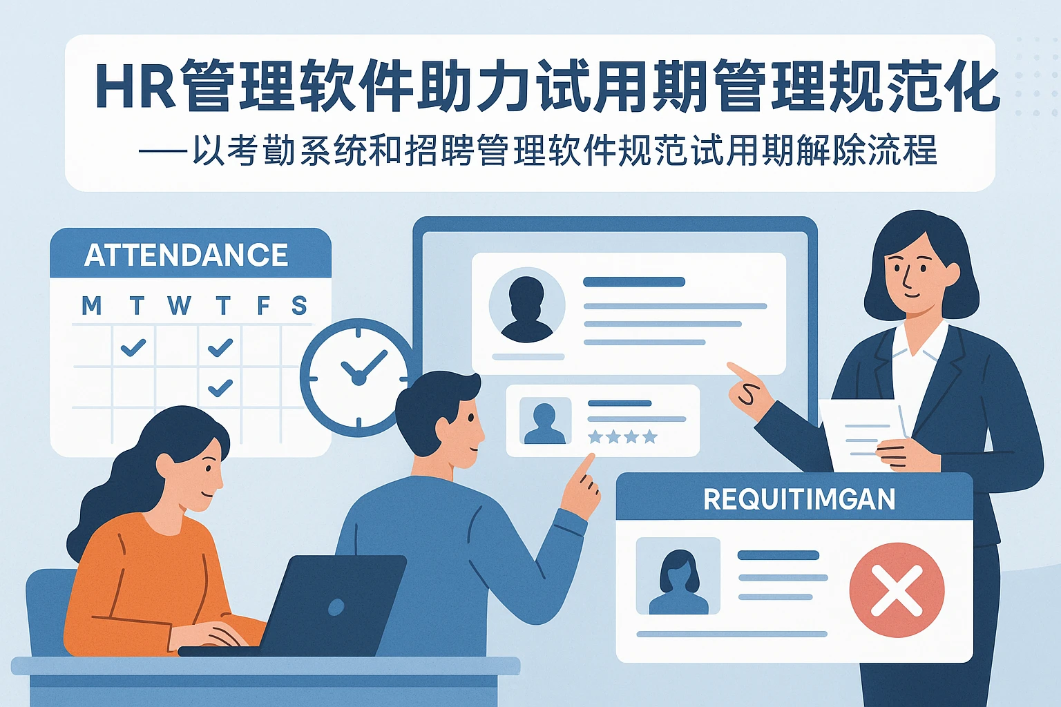 HR管理软件助力试用期管理规范化——以考勤系统和招聘管理软件规范试用期解除流程