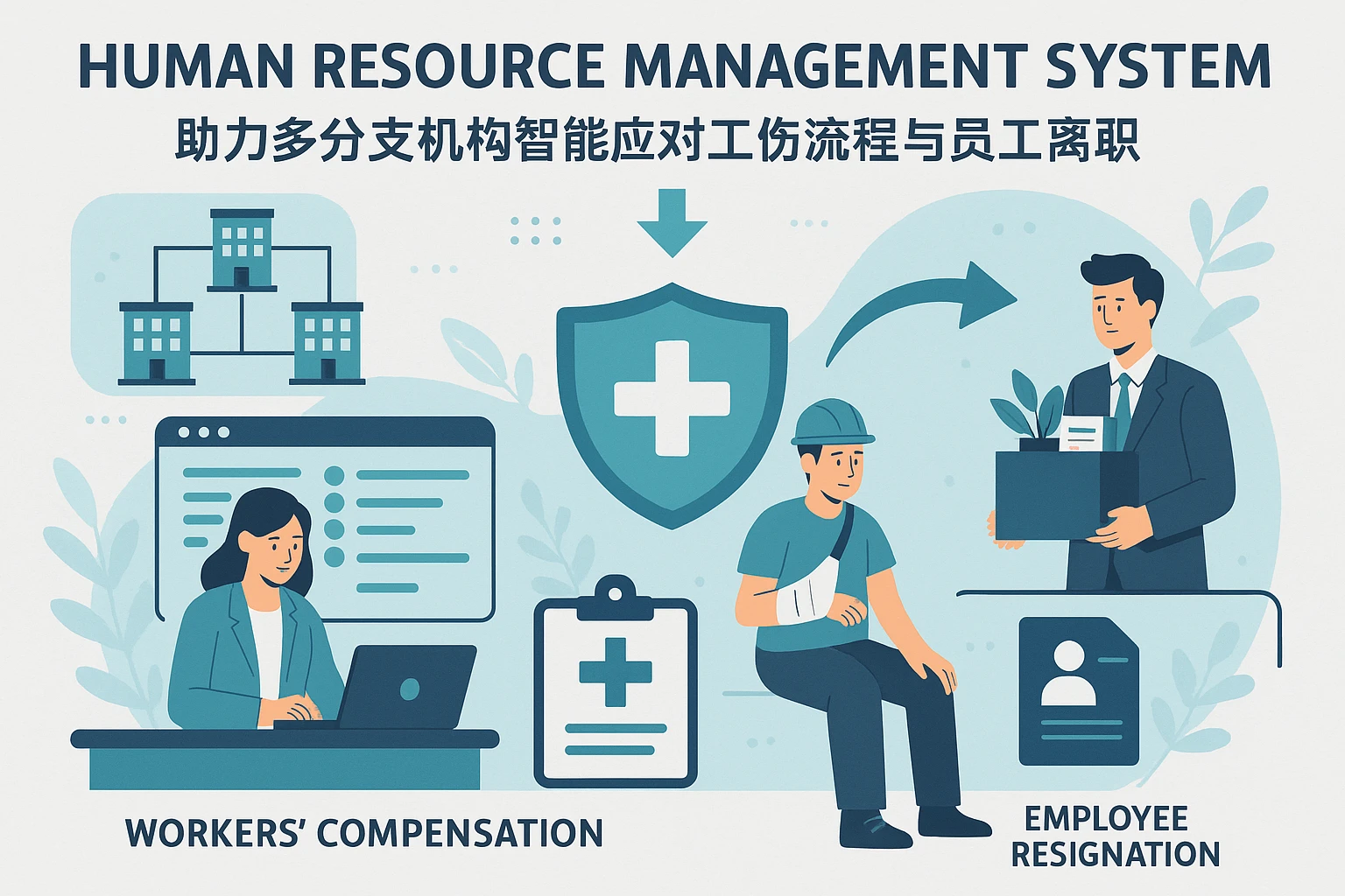 人力资源管理系统助力多分支机构智能应对工伤流程与员工离职