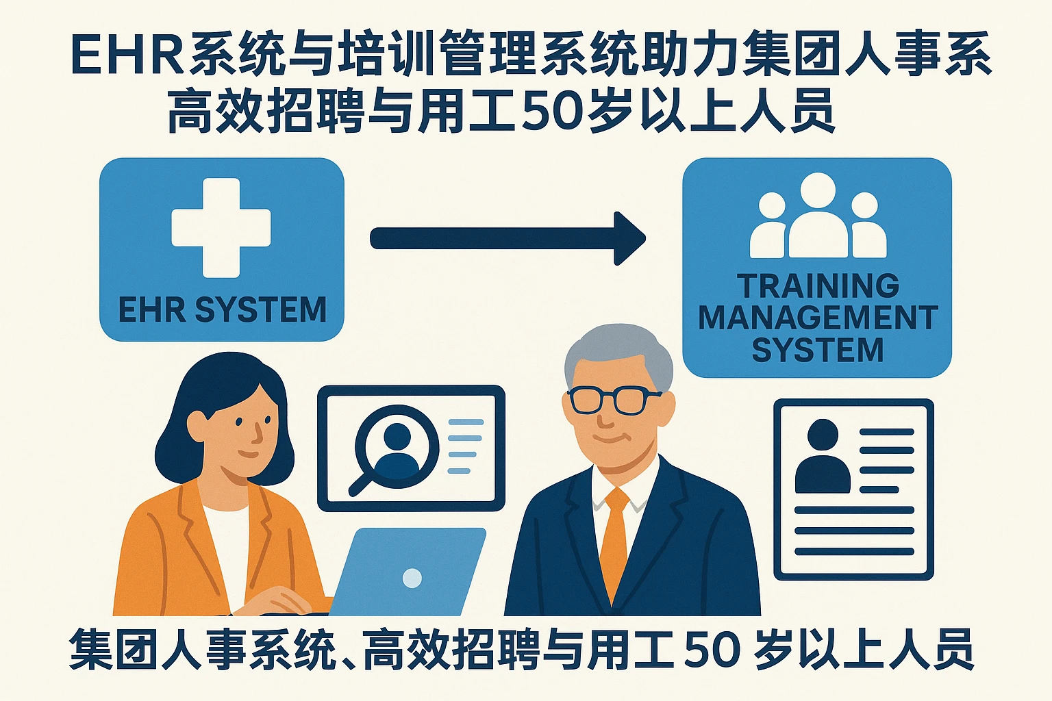 EHR系统与培训管理系统助力集团人事系统，高效招聘与用工50岁以上人员