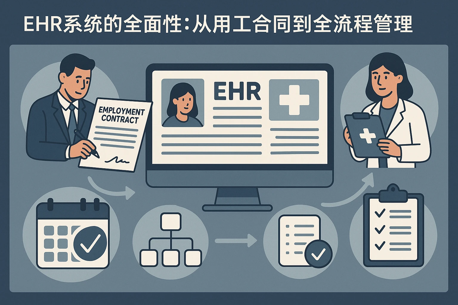 EHR系统的全面性：从用工合同到全流程管理
