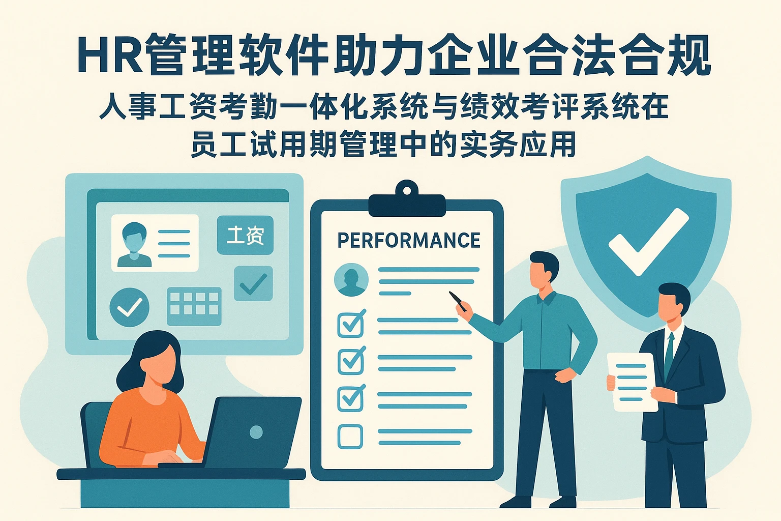 HR管理软件助力企业合法合规：人事工资考勤一体化系统与绩效考评系统在员工试用期管理中的实务应用