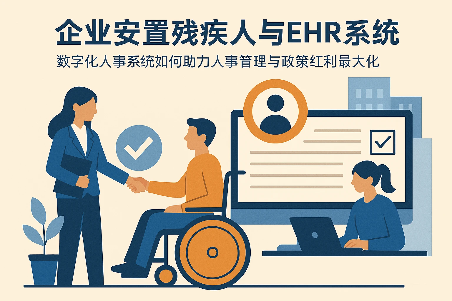 企业安置残疾人与EHR系统：数字化人事系统如何助力人事管理与政策红利最大化