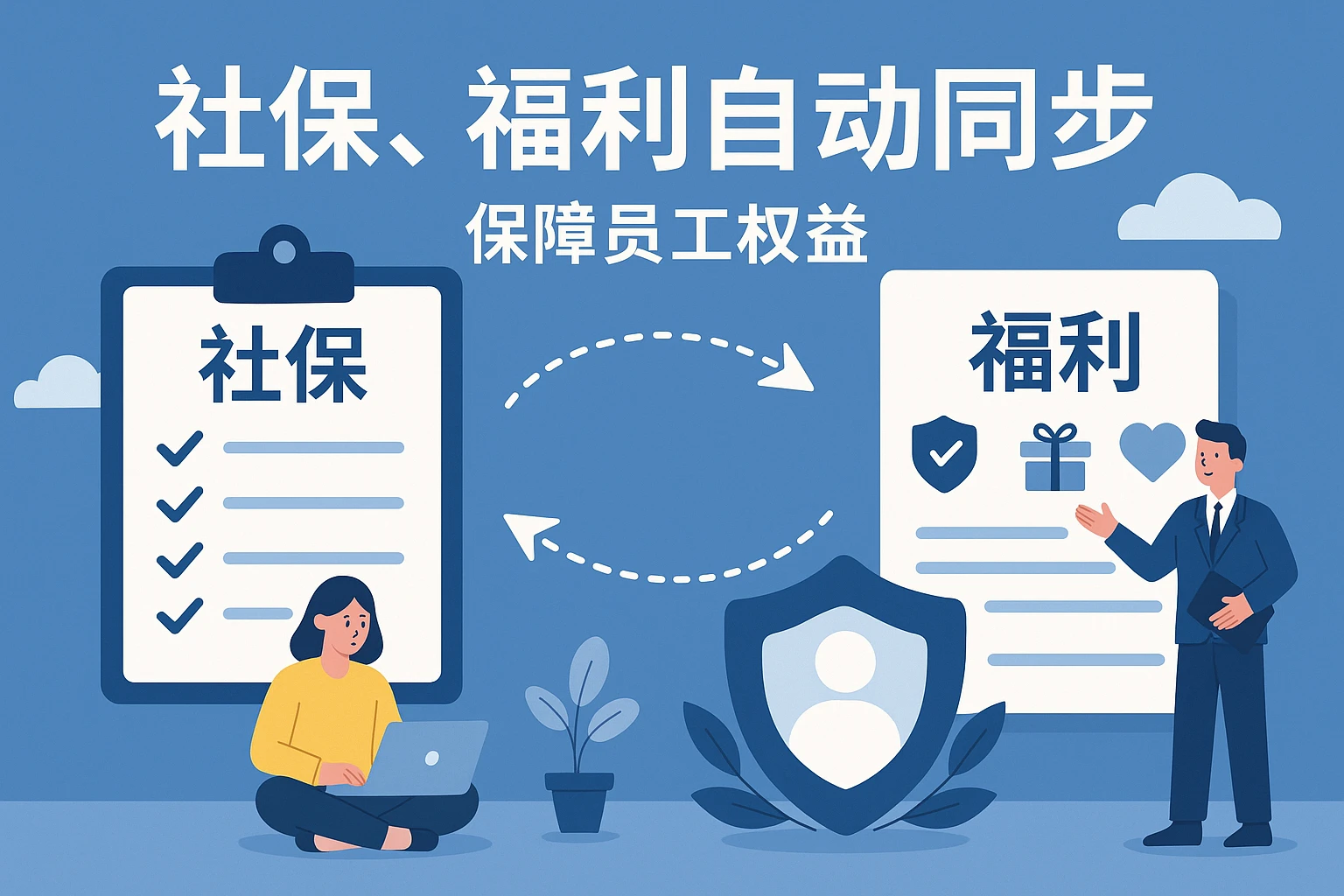 社保、福利自动同步，保障员工权益