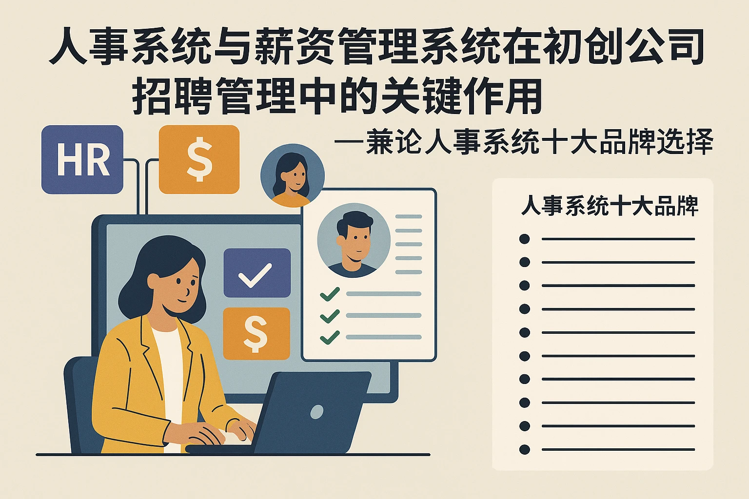 人事系统与薪资管理系统在初创公司招聘管理中的关键作用——兼论人事系统十大品牌选择