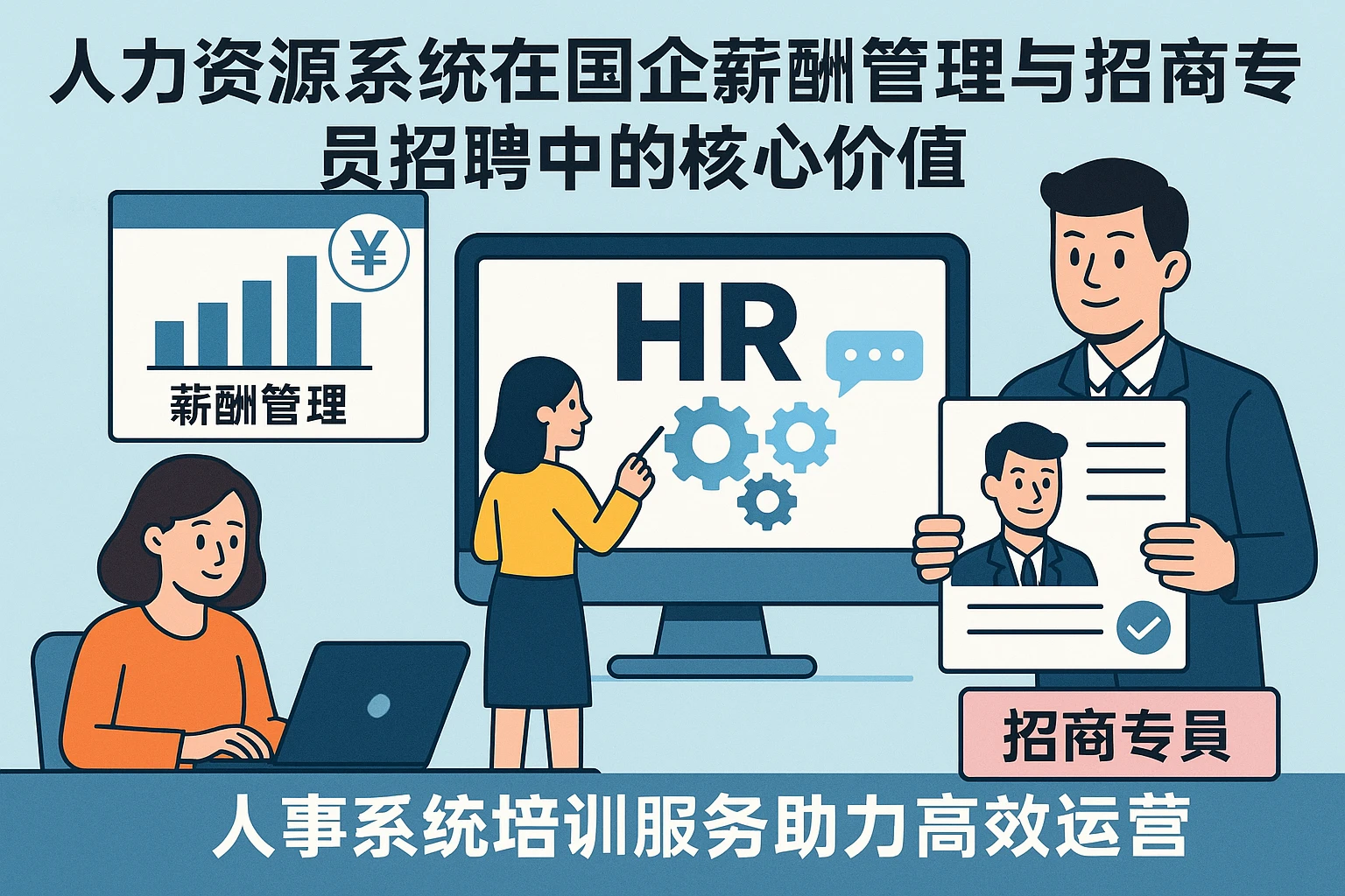 人力资源系统在国企薪酬管理与招商专员招聘中的核心价值——人事系统培训服务助力高效运营