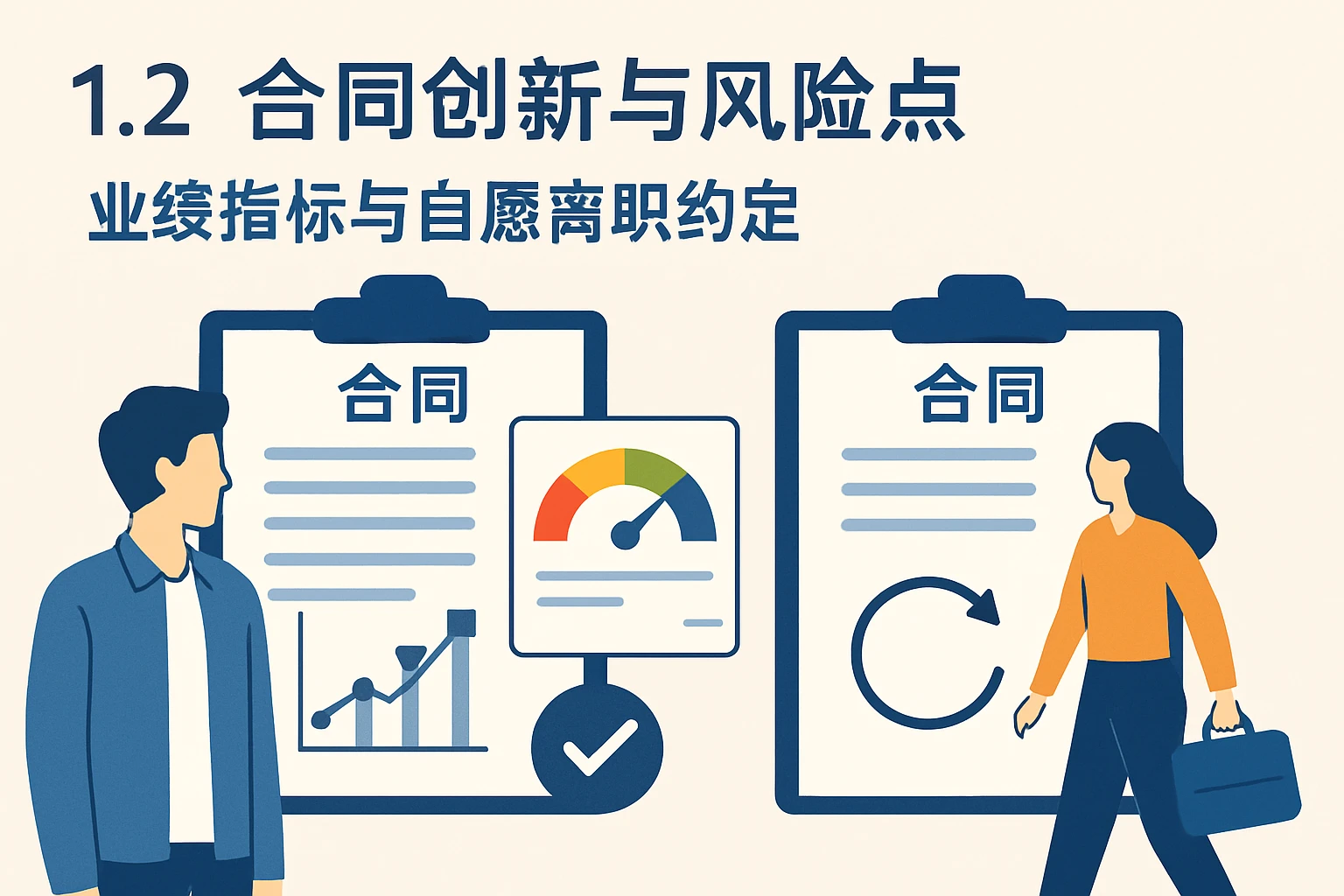 1.2 合同创新与风险点——业绩指标与自愿离职约定