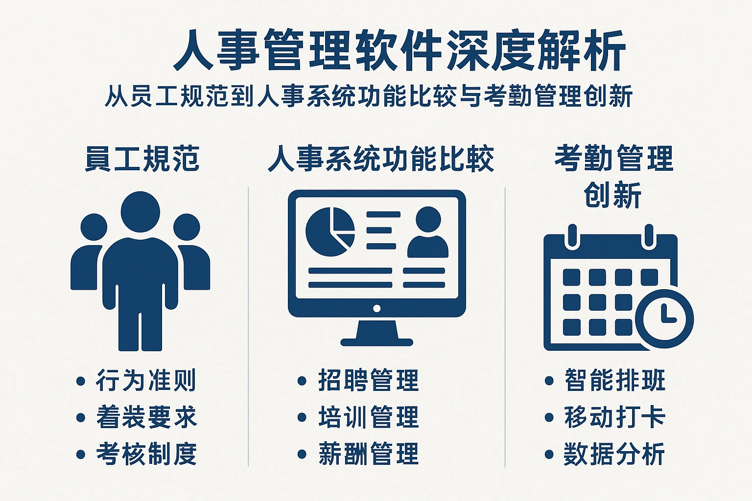 人事管理软件深度解析：从员工规范到人事系统功能比较与考勤管理创新