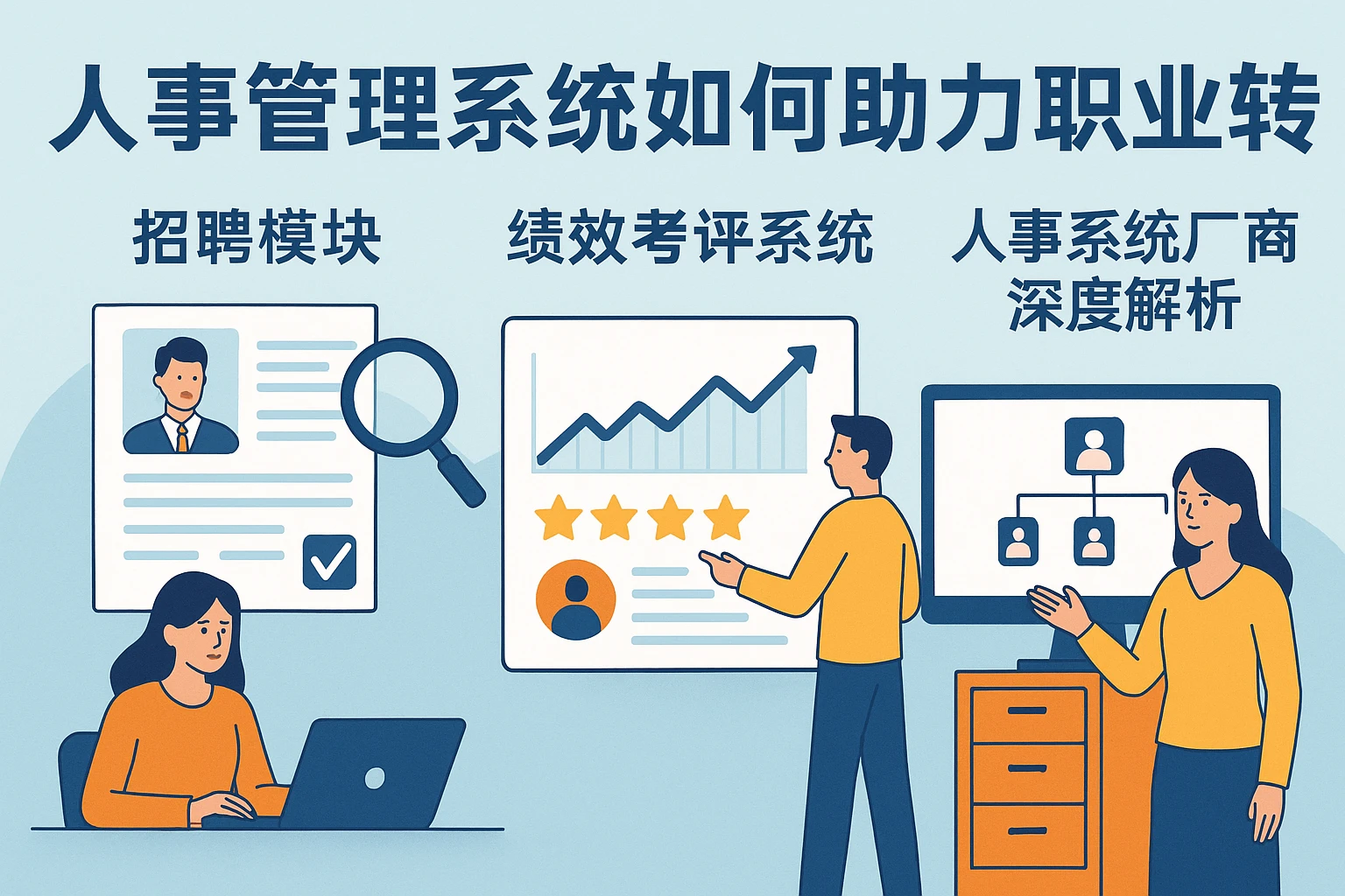 人事管理系统如何助力职业转型——招聘模块、绩效考评系统及人事系统厂商深度解析