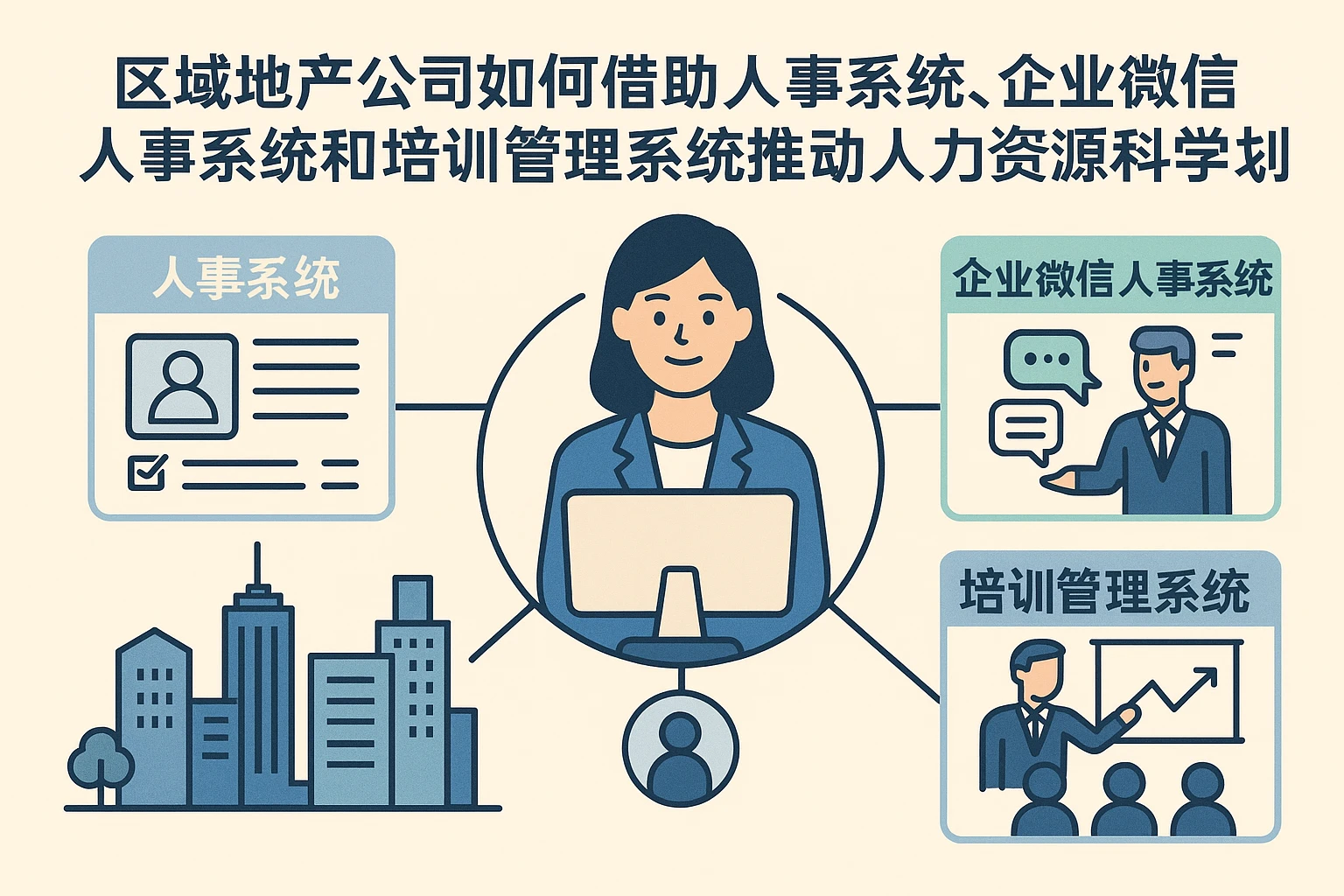 区域地产公司如何借助人事系统、企业微信人事系统和培训管理系统推动人力资源科学规划