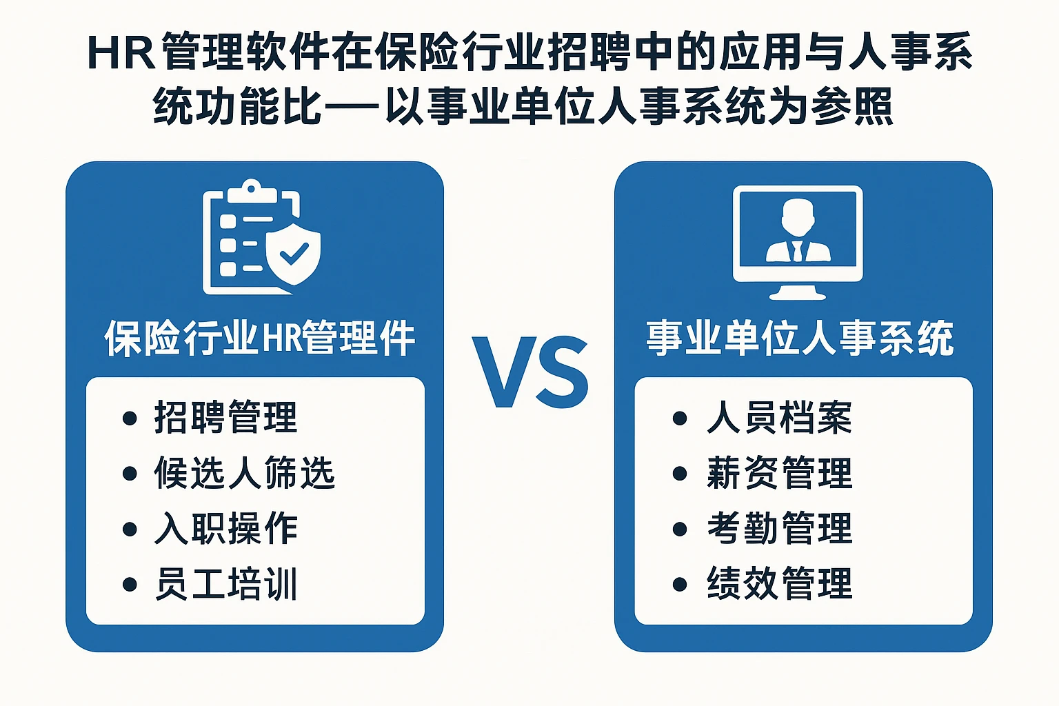 HR管理软件在保险行业招聘中的应用与人事系统功能比较——以事业单位人事系统为参照