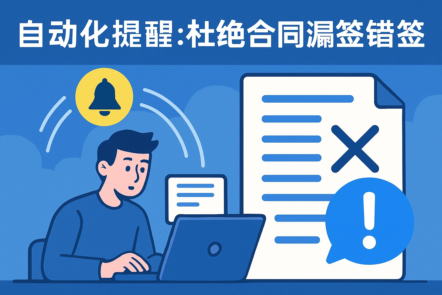 2. 自动化提醒：杜绝合同漏签错签