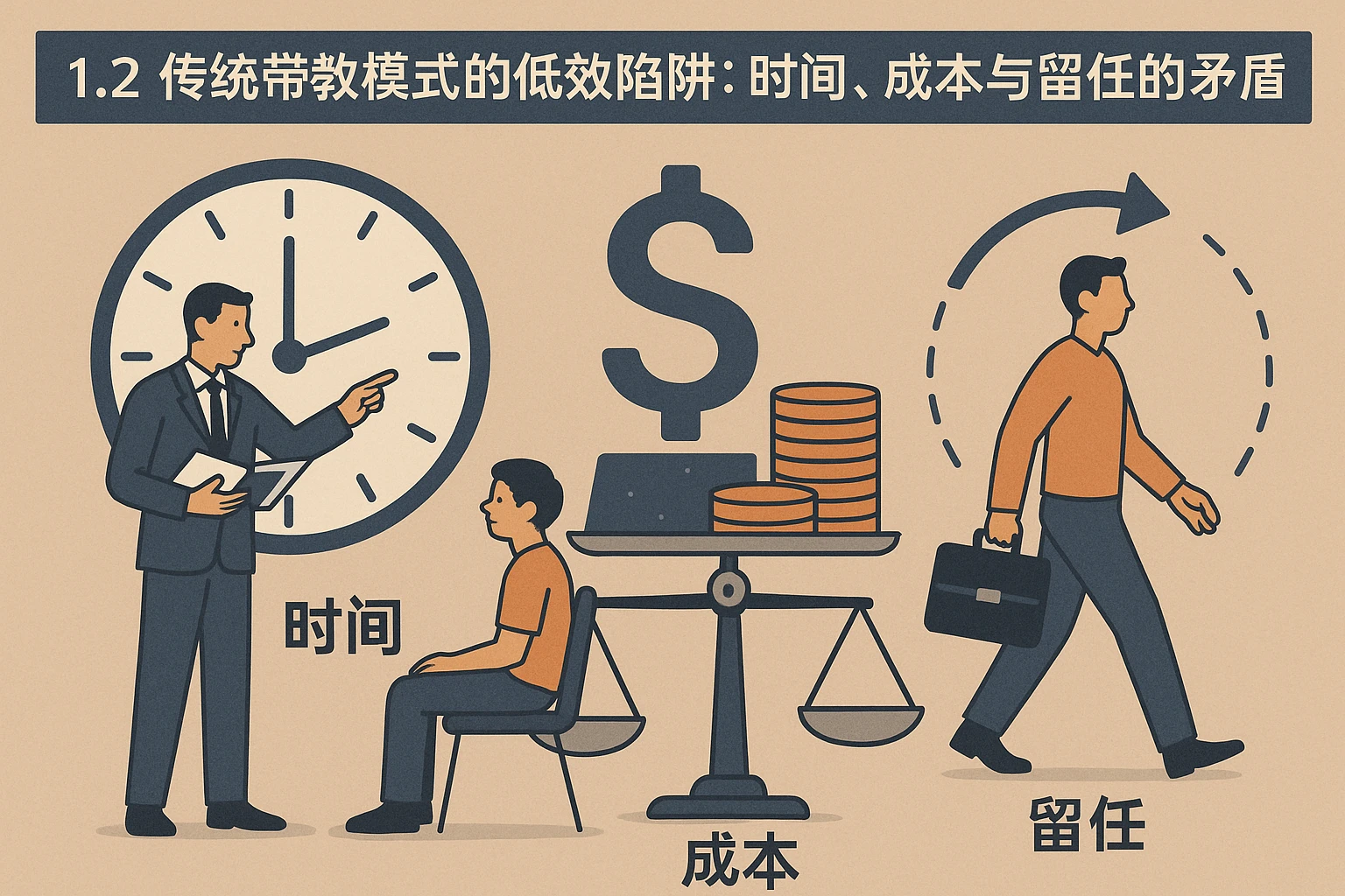 1.2 传统带教模式的低效陷阱：时间、成本与留任的矛盾