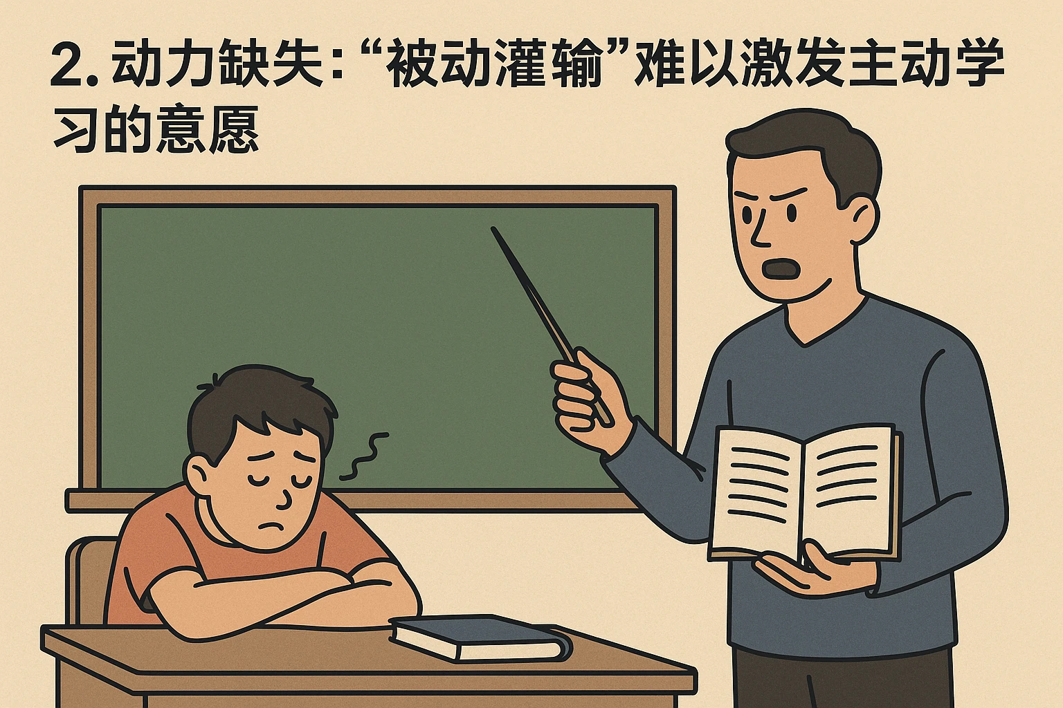 2. 动力缺失：“被动灌输”难以激发主动学习的意愿