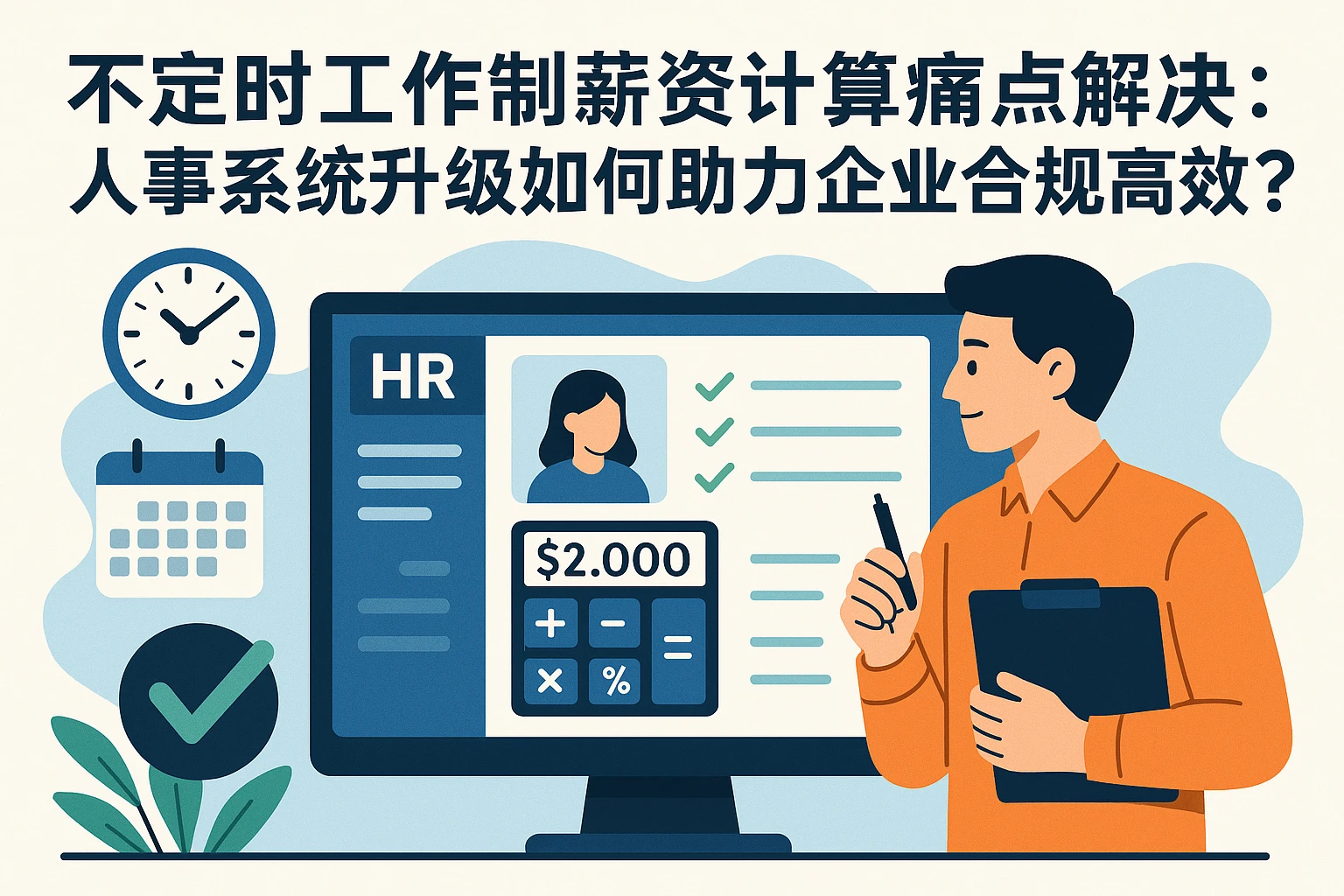 不定时工作制薪资计算痛点解决：人事系统升级如何助力企业合规高效？