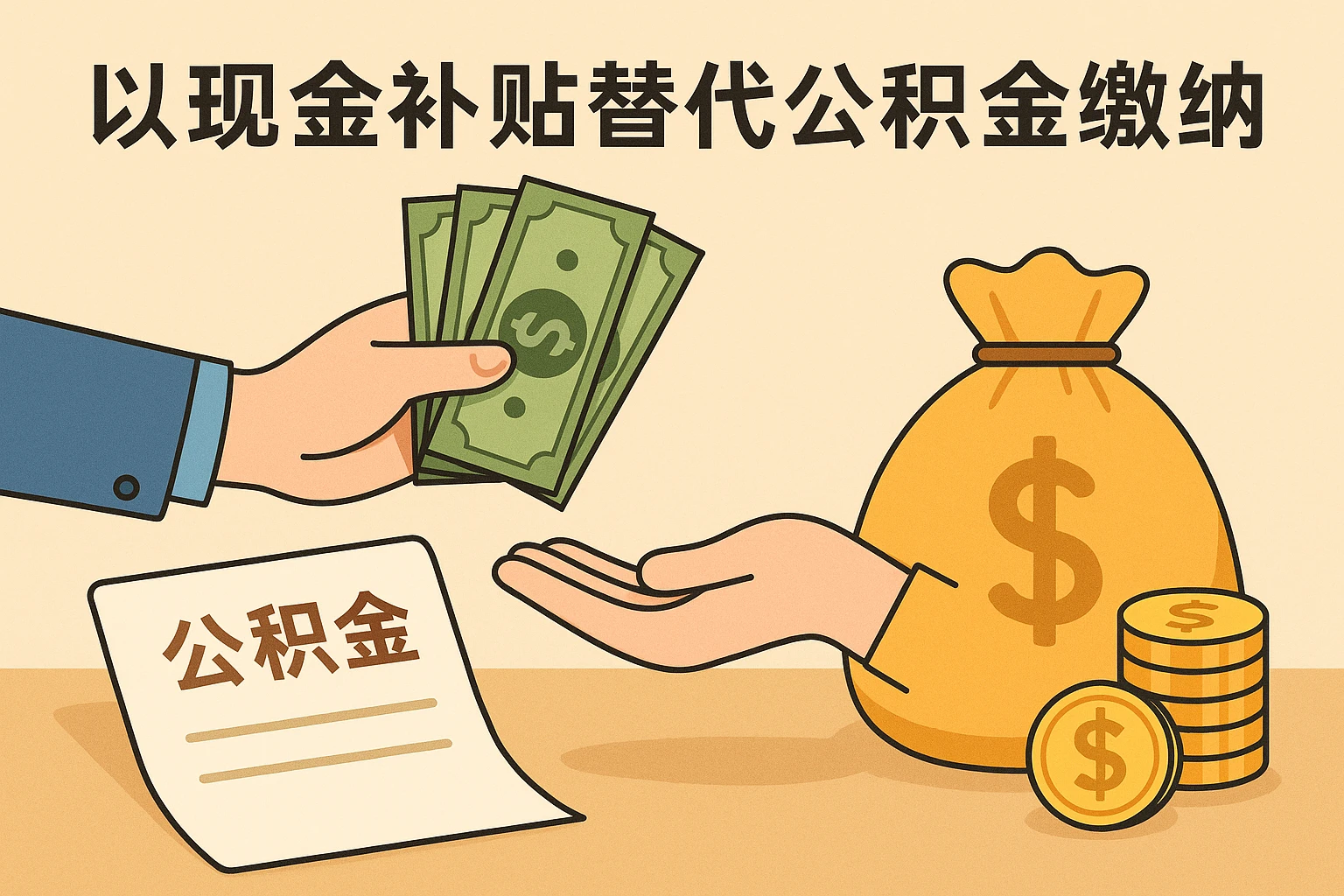 2. 以现金补贴替代公积金缴纳
