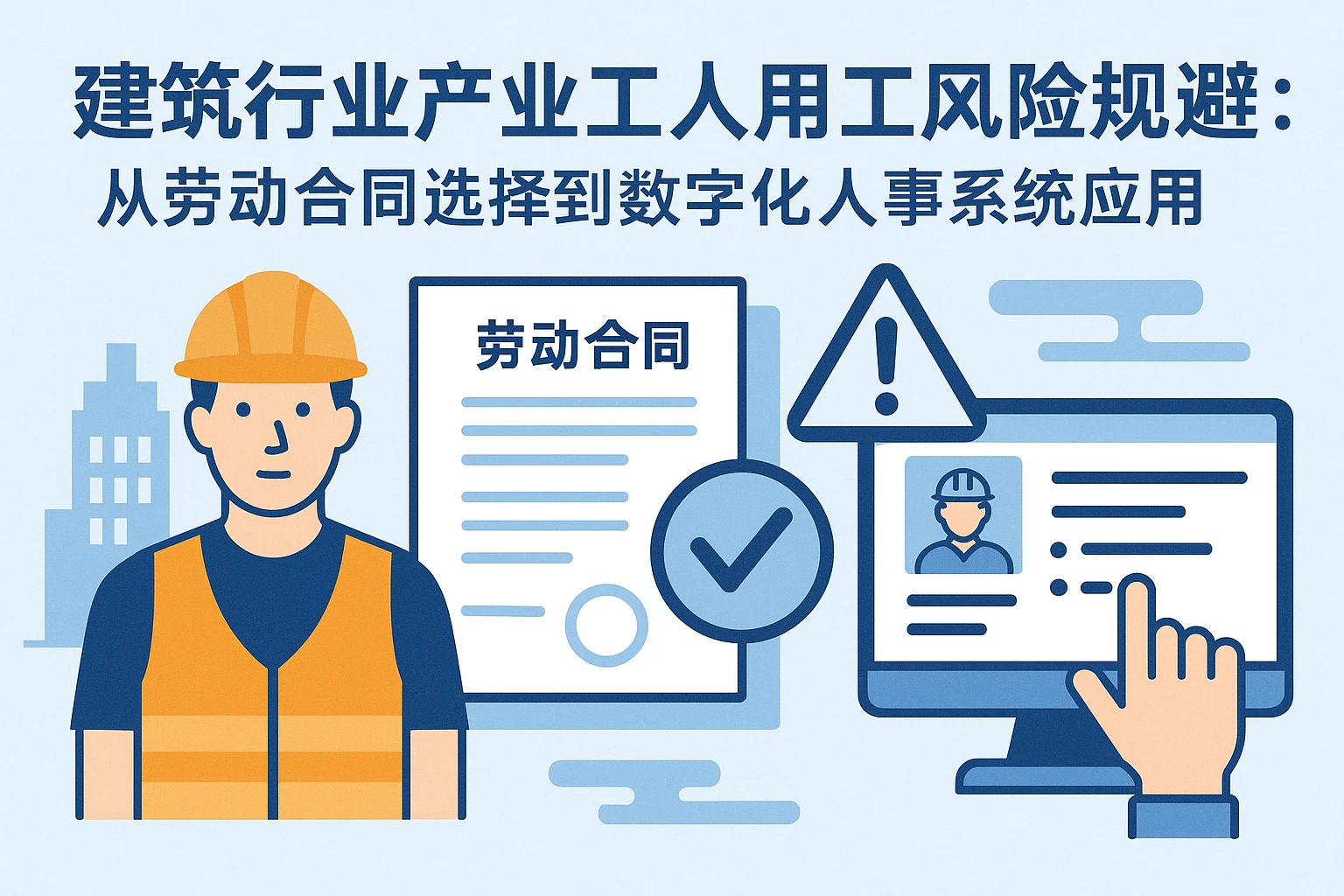 建筑行业产业工人用工风险规避：从劳动合同选择到数字化人事系统应用