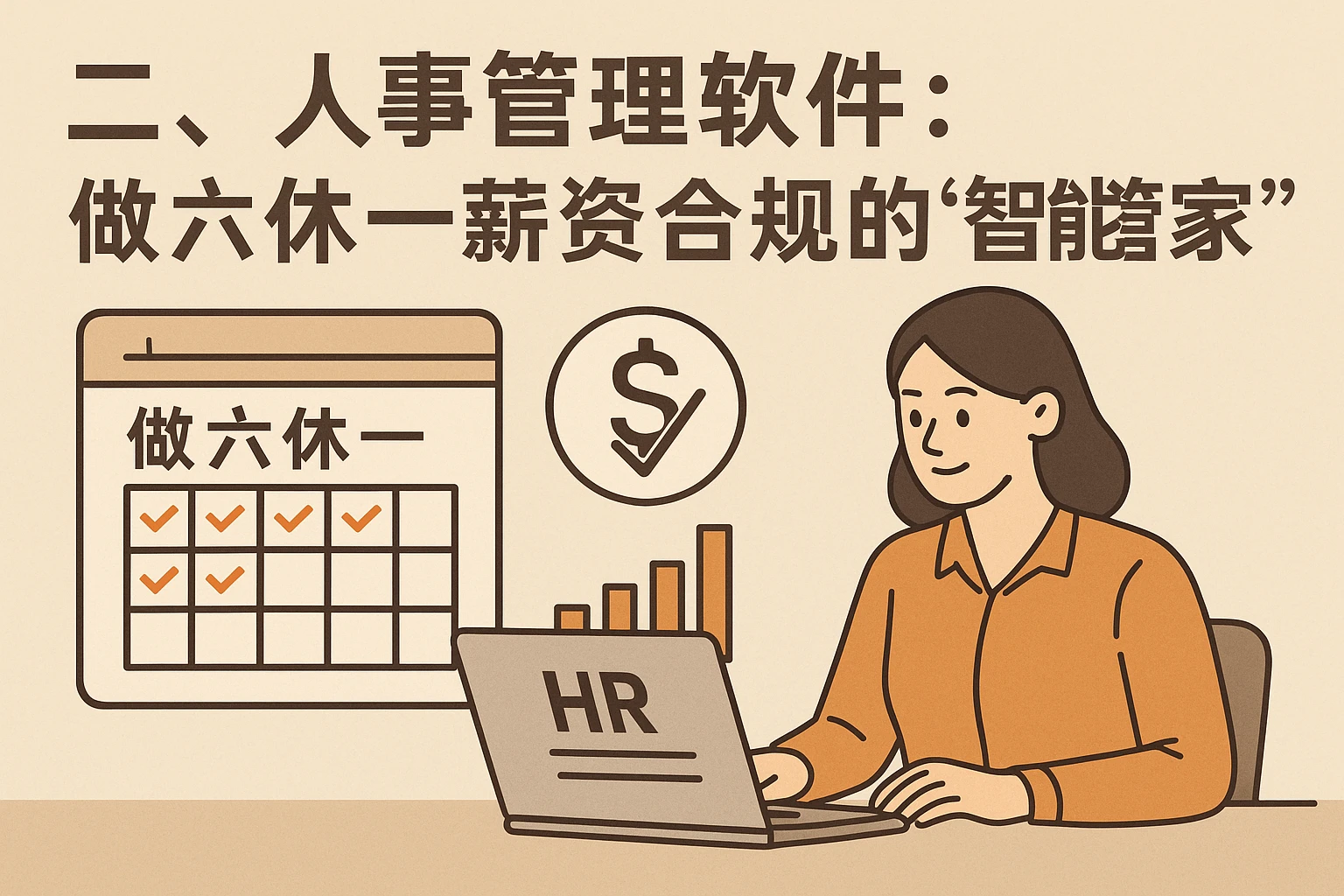 二、人事管理软件：做六休一薪资合规的“智能管家”
