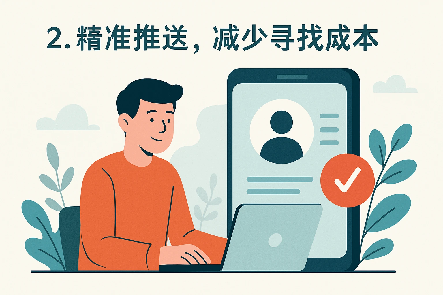 2. 精准推送，减少寻找成本