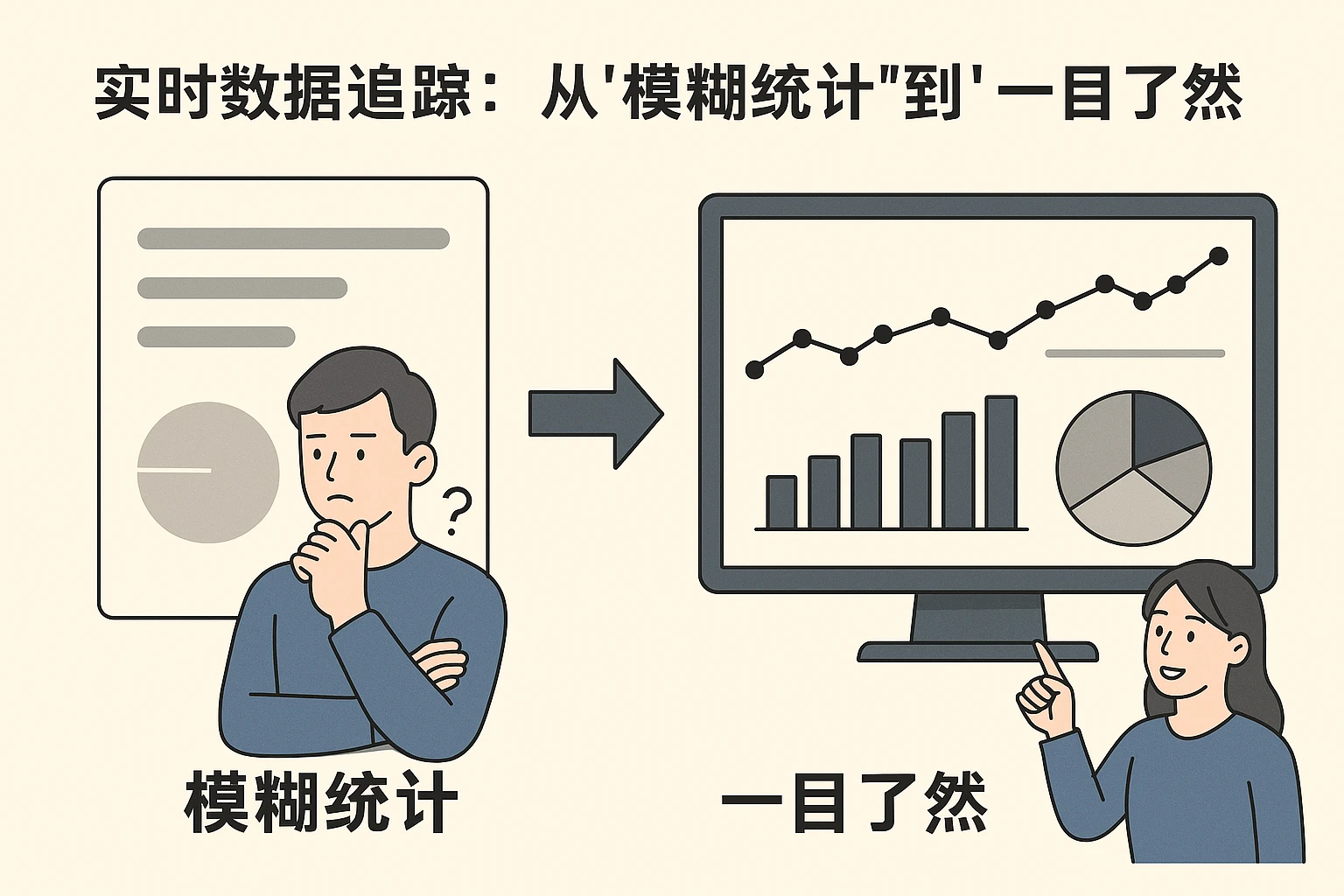 2. 实时数据追踪：从“模糊统计”到“一目了然”