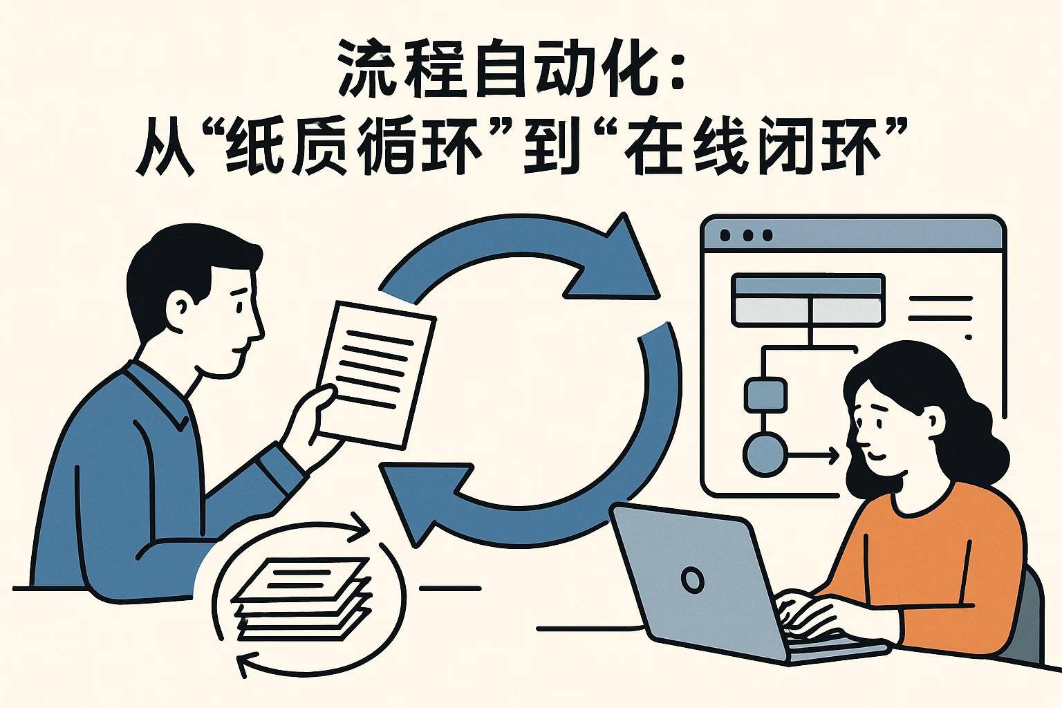 2. 流程自动化:从“纸质循环”到“在线闭环”
