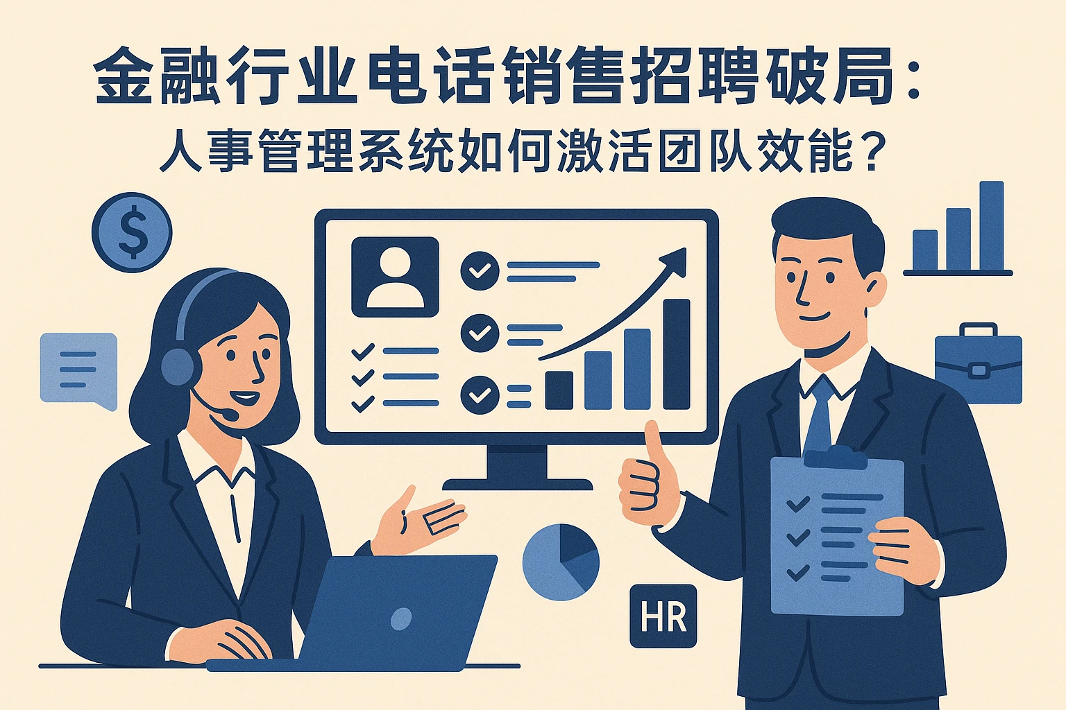 金融行业电话销售招聘破局：人事管理系统如何激活团队效能？
