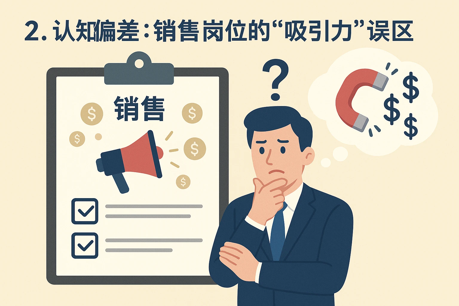 2. 认知偏差：销售岗位的“吸引力”误区