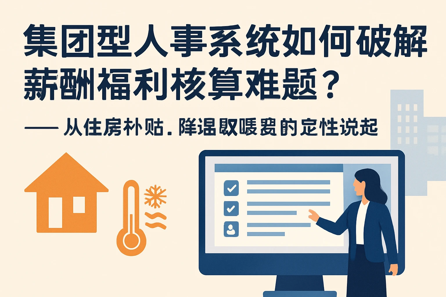 集团型人事系统如何破解薪酬福利核算难题？——从住房补贴、降温取暖费的定性说起