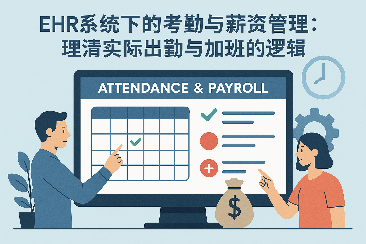EHR系统下的考勤与薪资管理：理清实际出勤与加班的逻辑