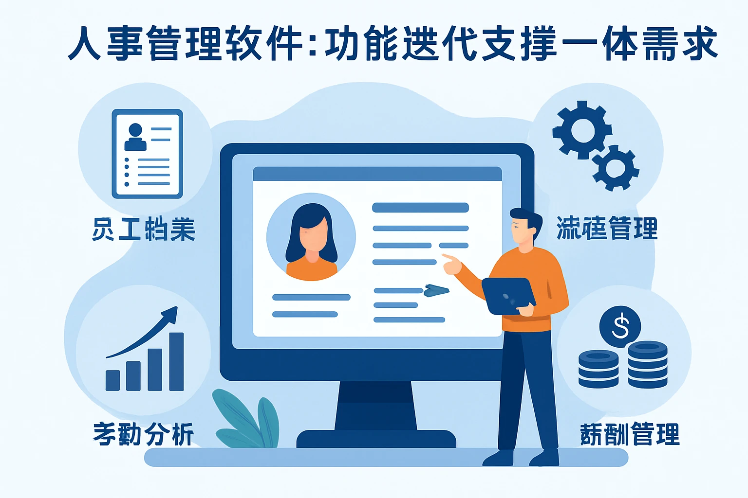1. 人事管理软件：功能迭代支撑一体化需求