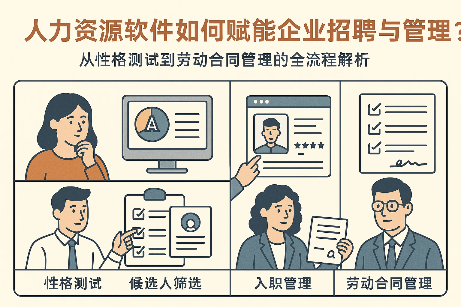 人力资源软件如何赋能企业招聘与管理？从性格测试到劳动合同管理的全流程解析