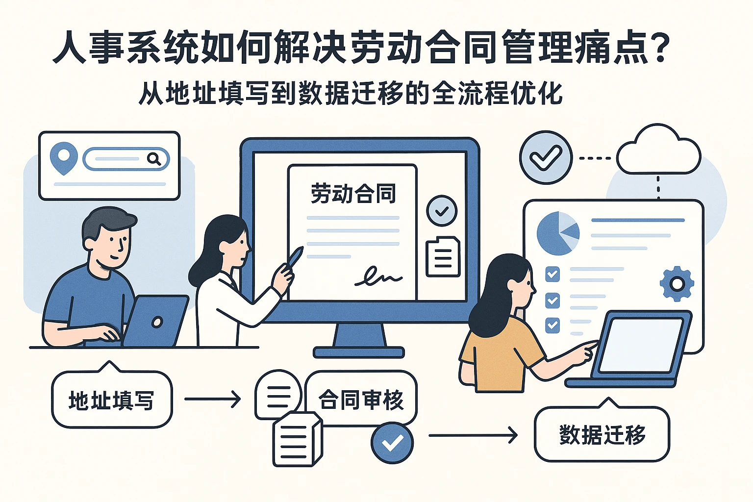 人事系统如何解决劳动合同管理痛点？从地址填写到数据迁移的全流程优化