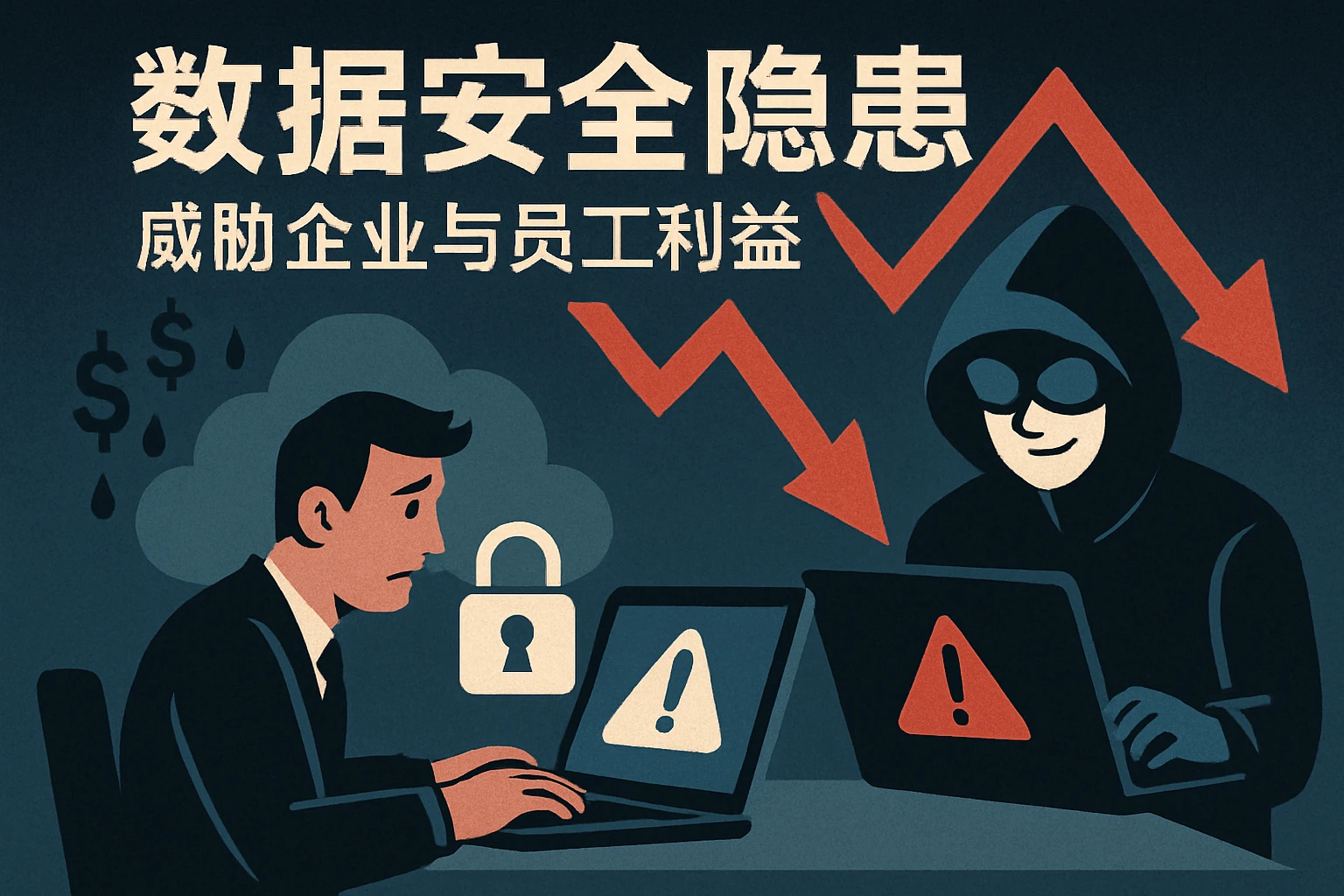 2. 数据安全隐患，威胁企业与员工利益