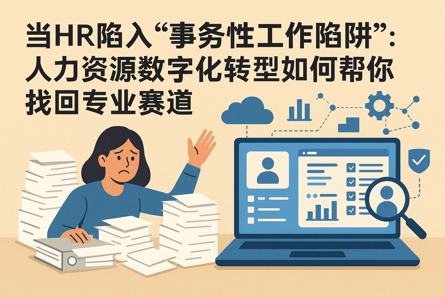 当HR陷入“事务性工作陷阱”：人力资源数字化转型如何帮你找回专业赛道