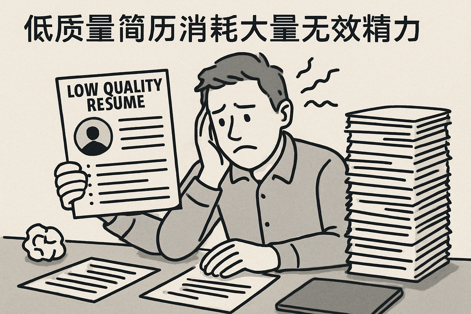 2. 低质量简历消耗大量无效精力