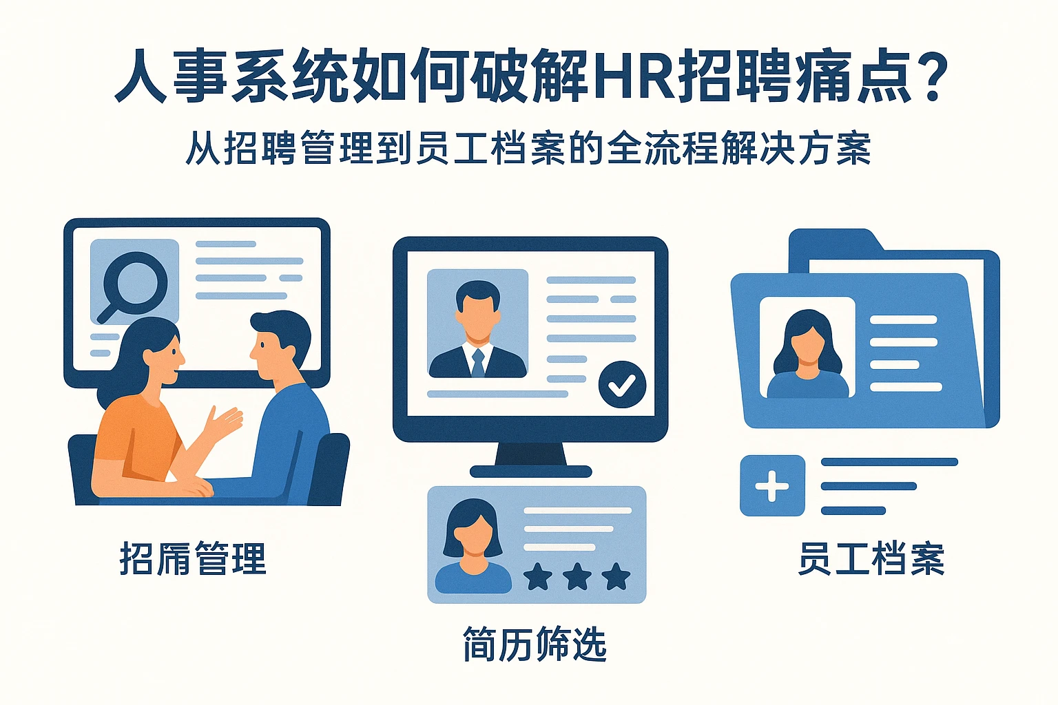 人事系统如何破解HR招聘痛点？从招聘管理到员工档案的全流程解决方案