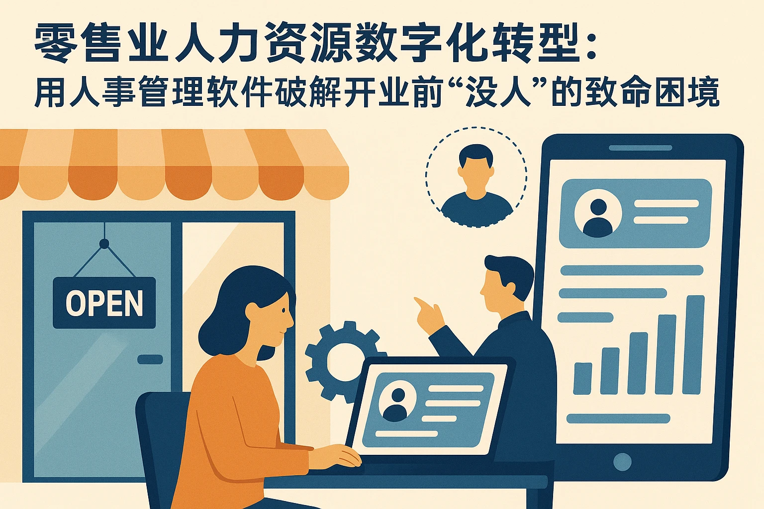 零售业人力资源数字化转型：用人事管理软件破解开业前“没人”的致命困境