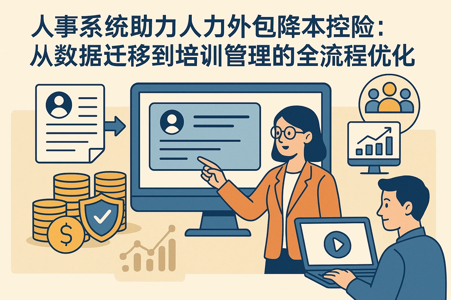 人事系统助力人力外包降本控险：从数据迁移到培训管理的全流程优化