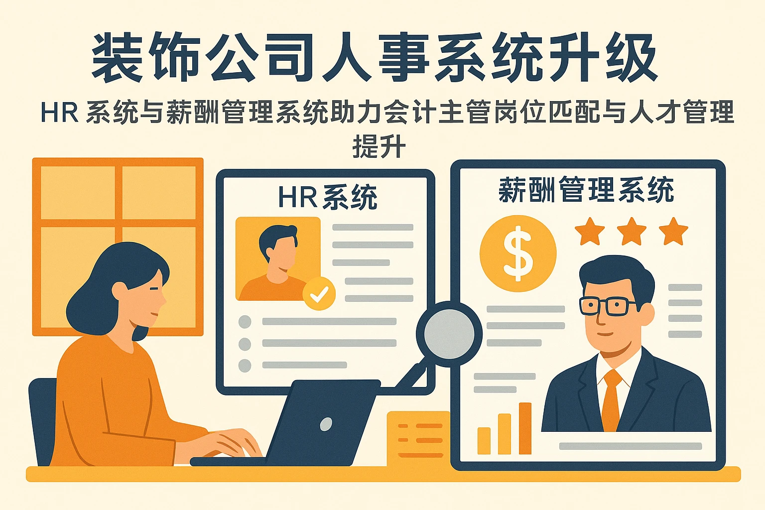 装饰公司人事系统升级：HR系统与薪酬管理系统助力会计主管岗位匹配与人才管理提升