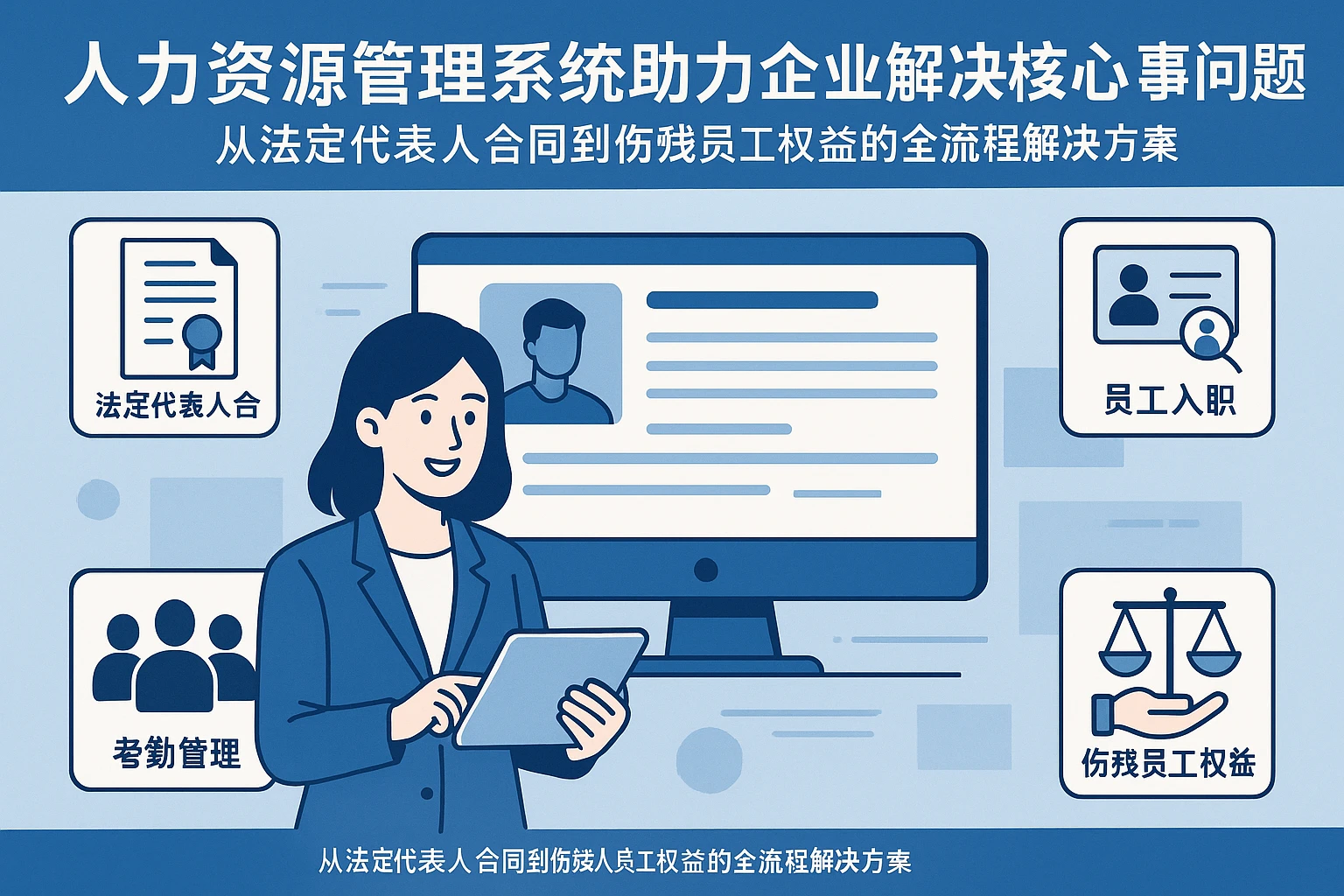 人力资源管理系统助力企业解决核心人事问题：从法定代表人合同到伤残员工权益的全流程解决方案
