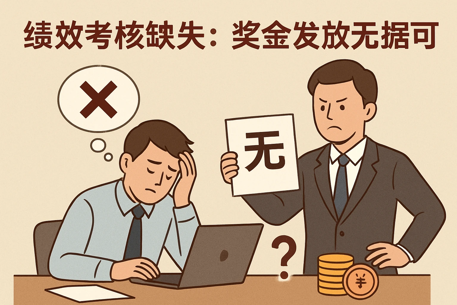 2. 绩效考核缺失：奖金发放无据可依