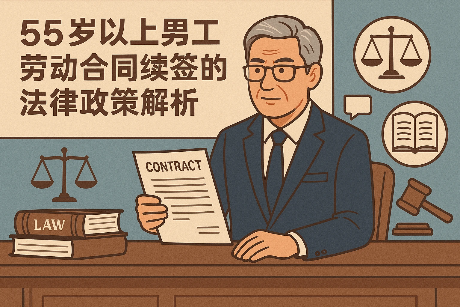 55岁以上男工劳动合同续签的法律政策解析