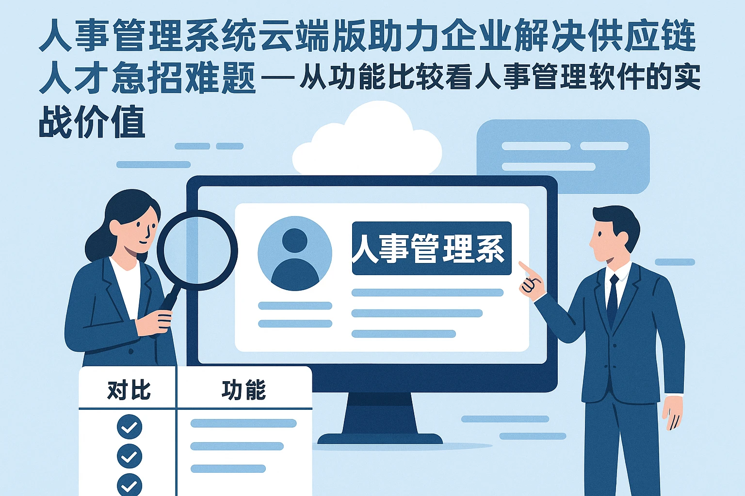 人事管理系统云端版助力企业解决供应链人才急招难题——从功能比较看人事管理软件的实战价值