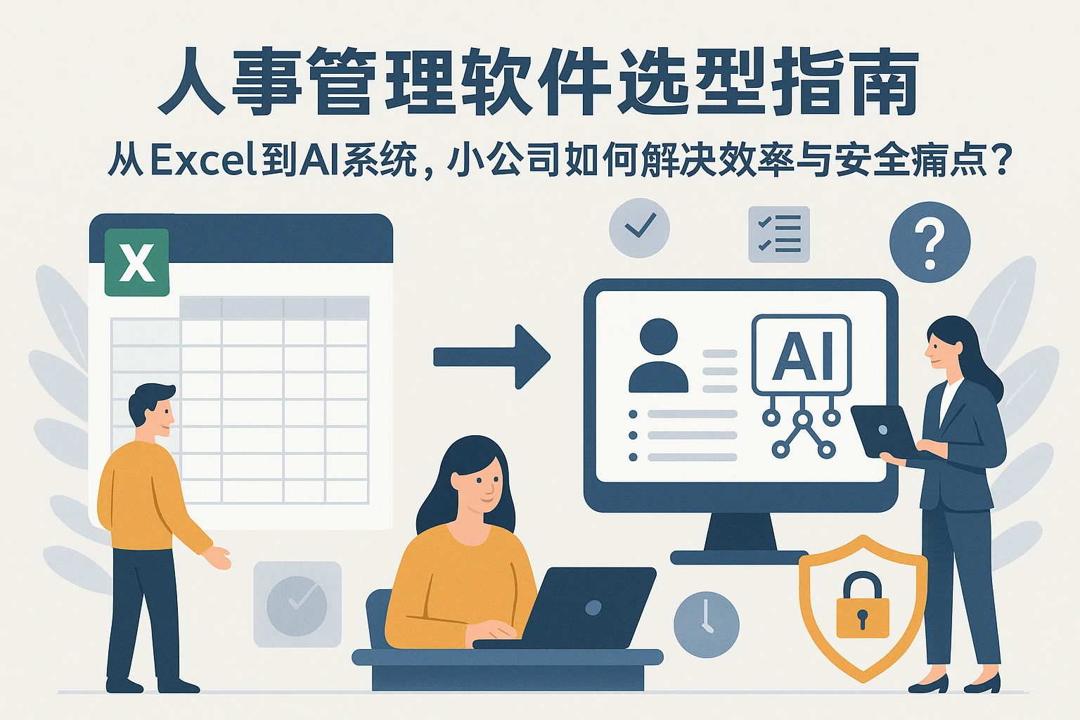 人事管理软件选型指南：从Excel到AI系统，小公司如何解决效率与安全痛点？