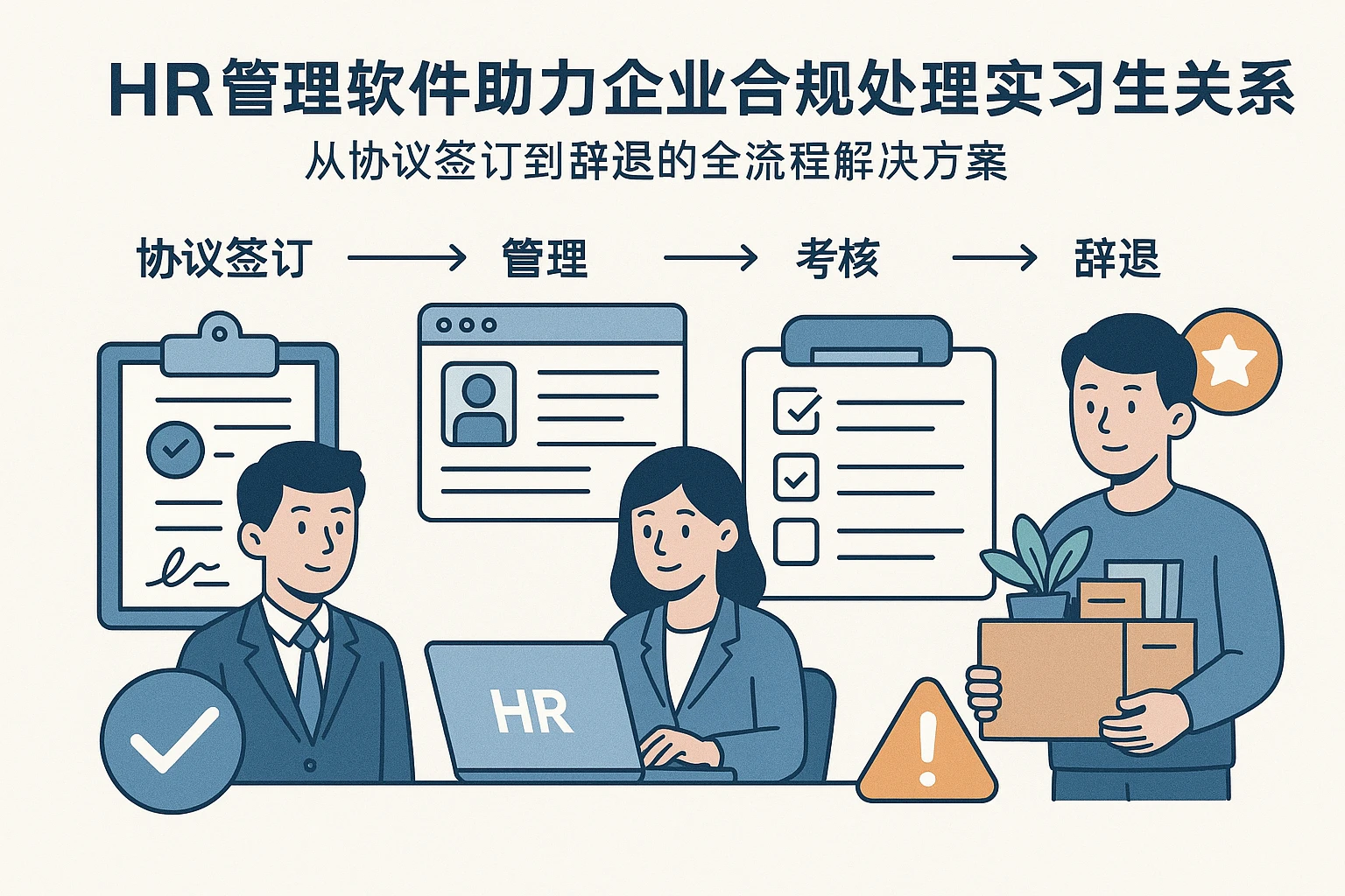 HR管理软件助力企业合规处理实习生关系：从协议签订到辞退的全流程解决方案
