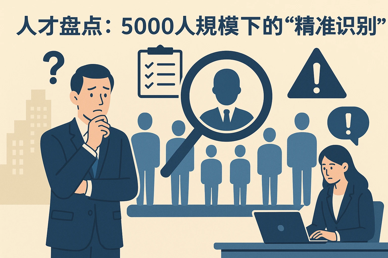 2. 人才盘点:5000人规模下的“精准识别”困境