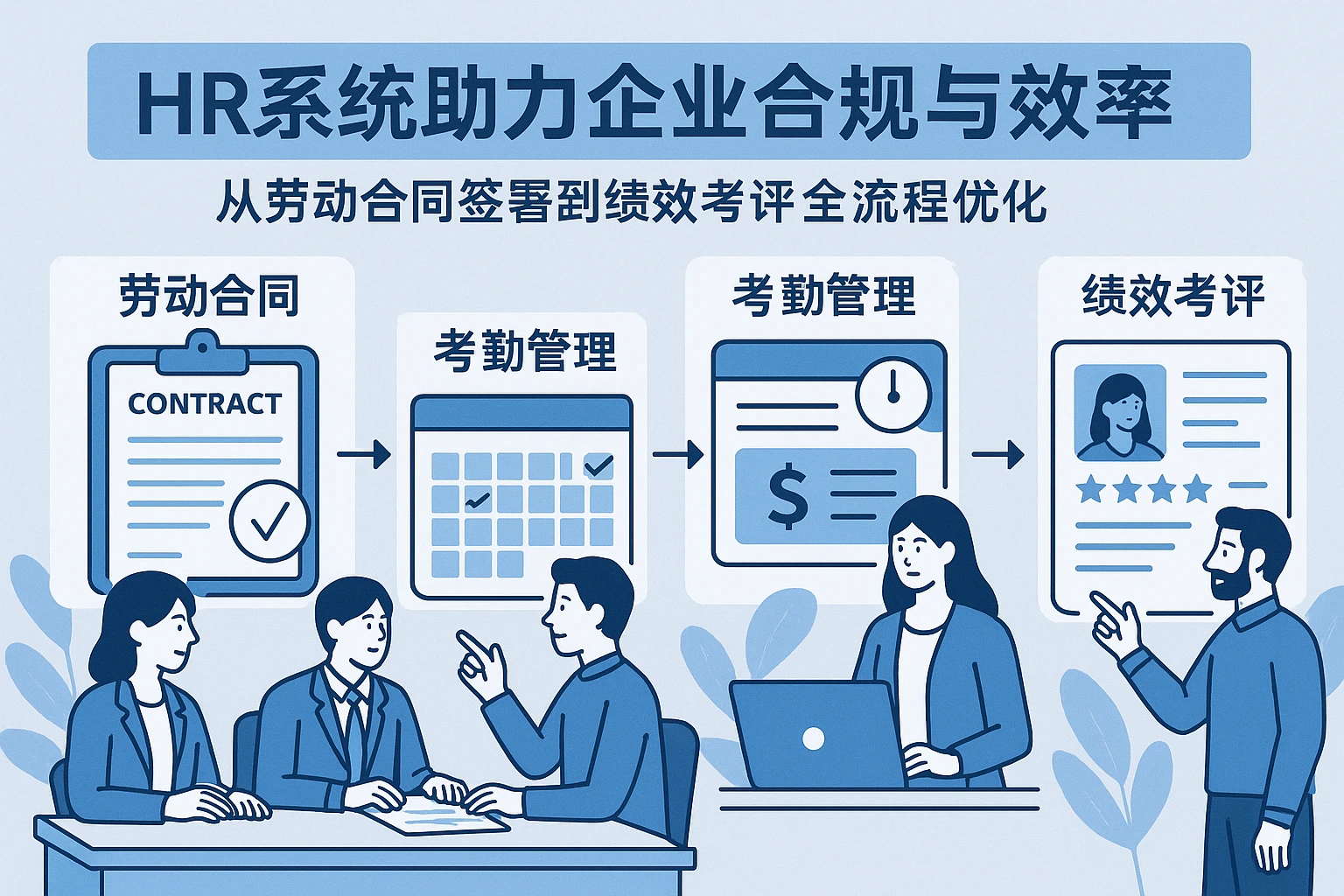HR系统助力企业合规与效率：从劳动合同签署到绩效考评的全流程优化