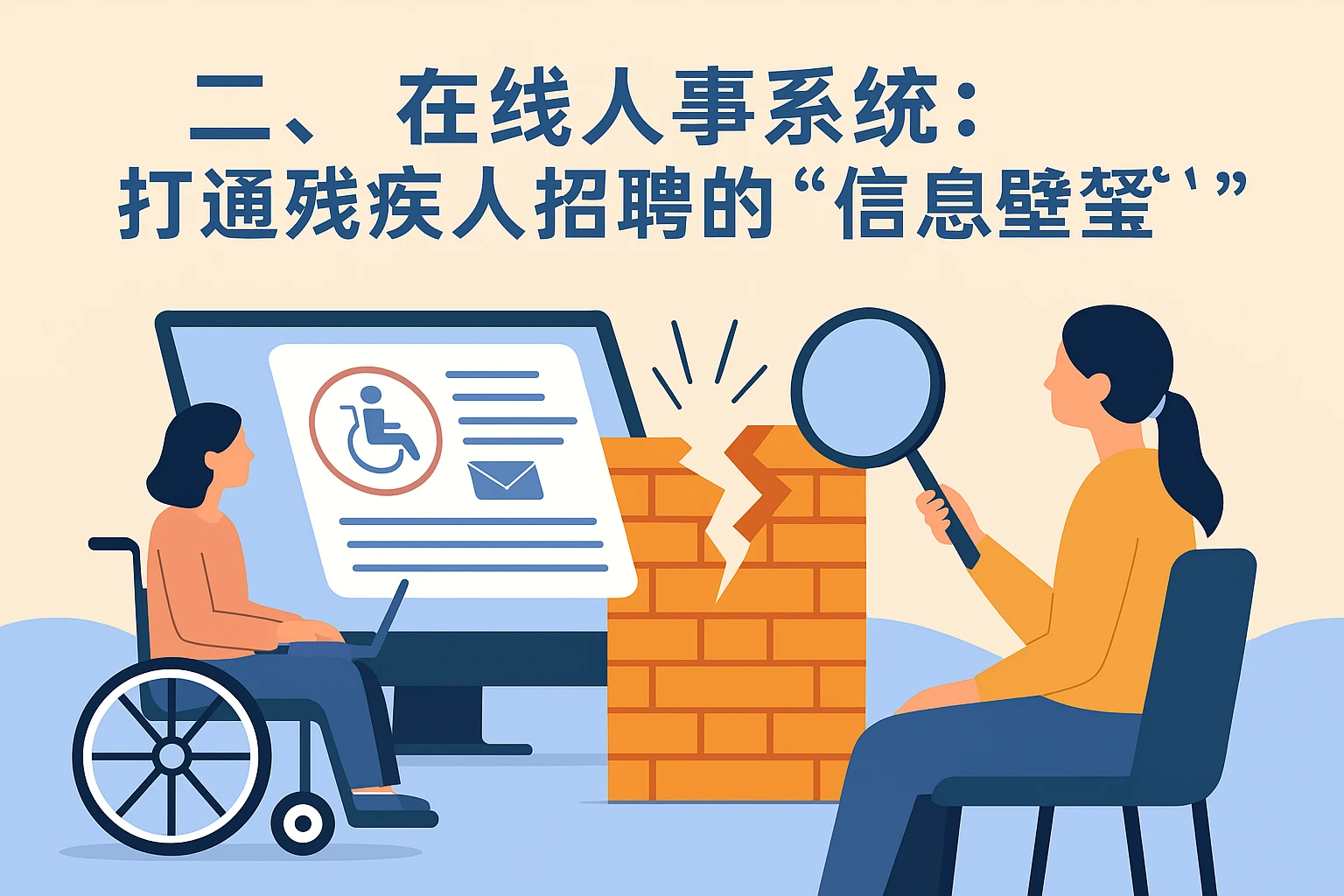 二、在线人事系统：打通残疾人招聘的“信息壁垒”