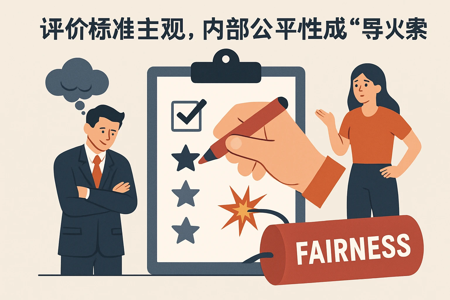 2. 评价标准主观，内部公平性成“导火索”